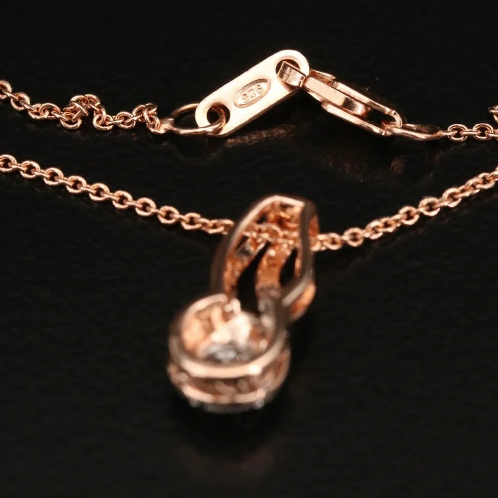 Sterling Diamond Pendant Necklace - Picture 4 of 8